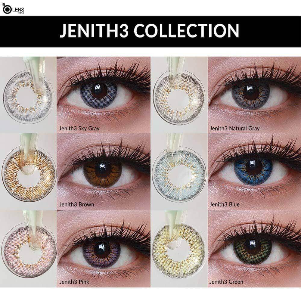 OLENS Premium Color Contact Lens | Jenith3 Brown ( 6 Month ) | Soft breathable material which gives UV protection | o-lens.co.in.