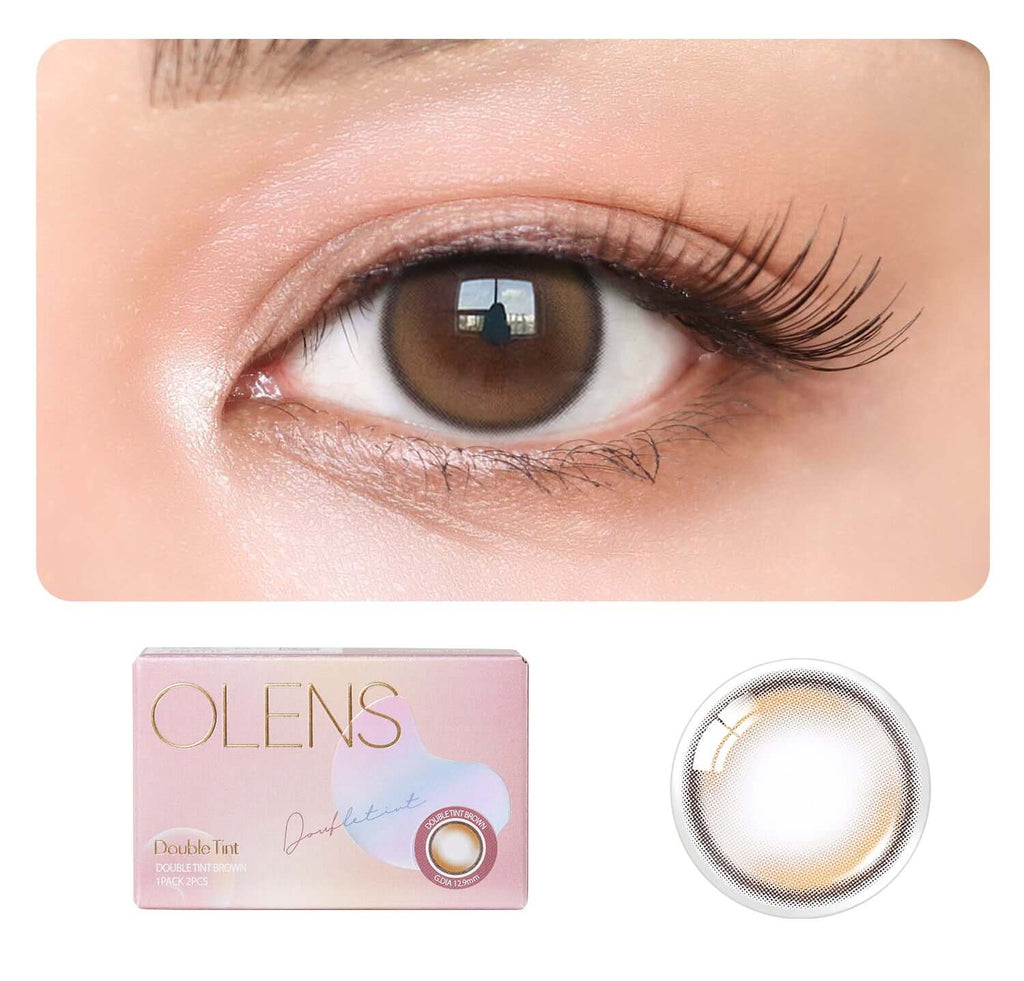COLORED CONTACT LENSES OLENS Double Tint Brown ( 1 Month )
