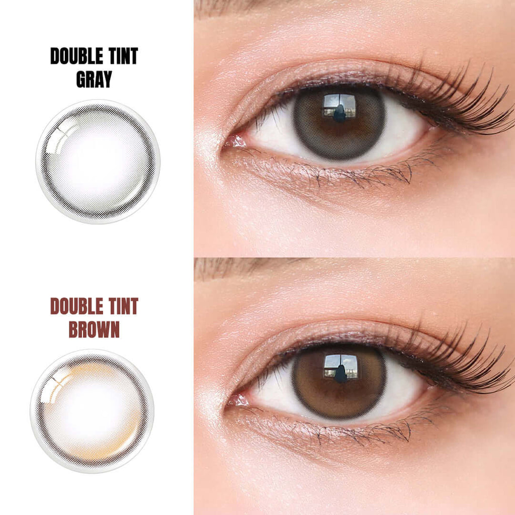 COLORED CONTACT LENSES OLENS Double Tint Brown ( 1 Month )