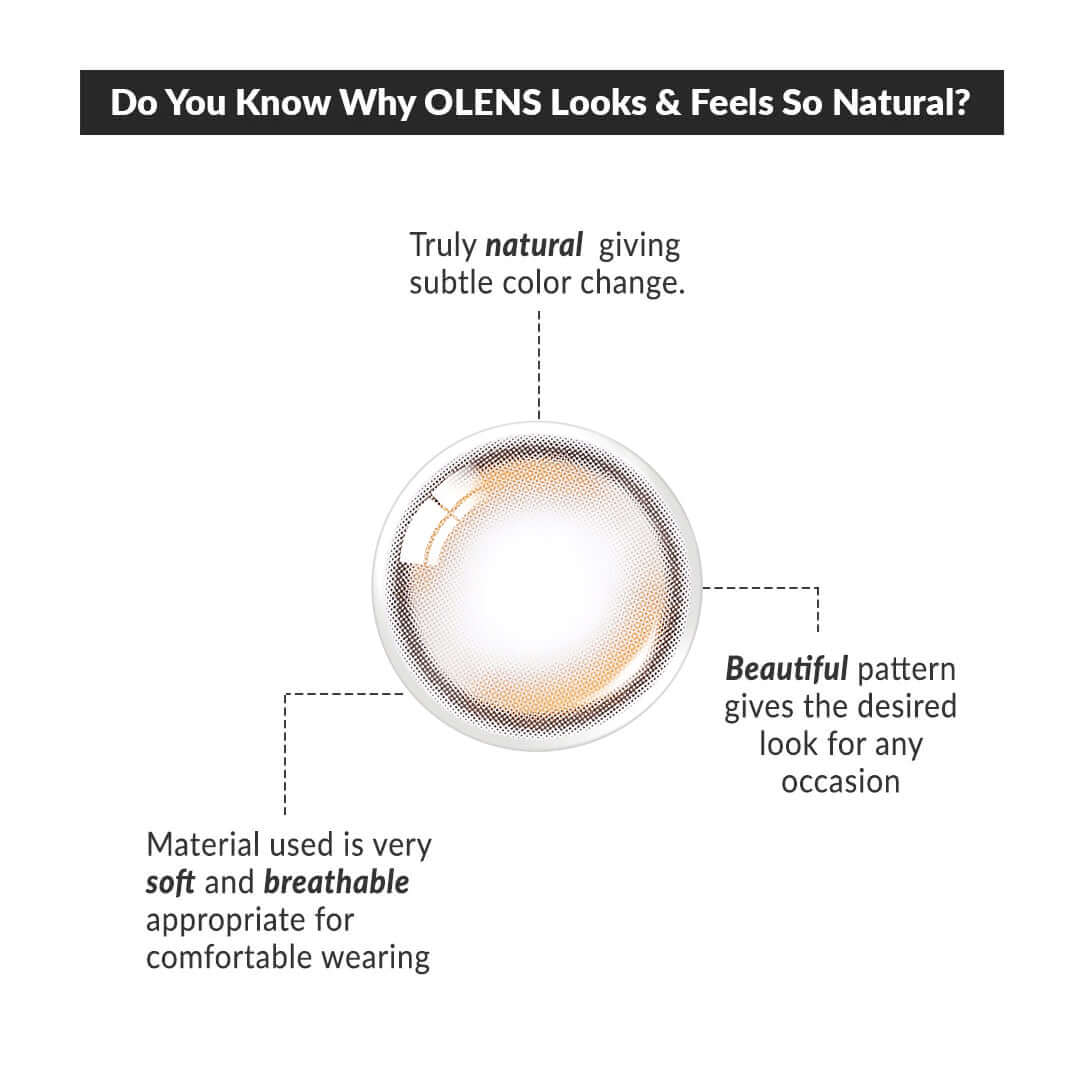 COLORED CONTACT LENSES OLENS Double Tint Brown ( 1 Month )