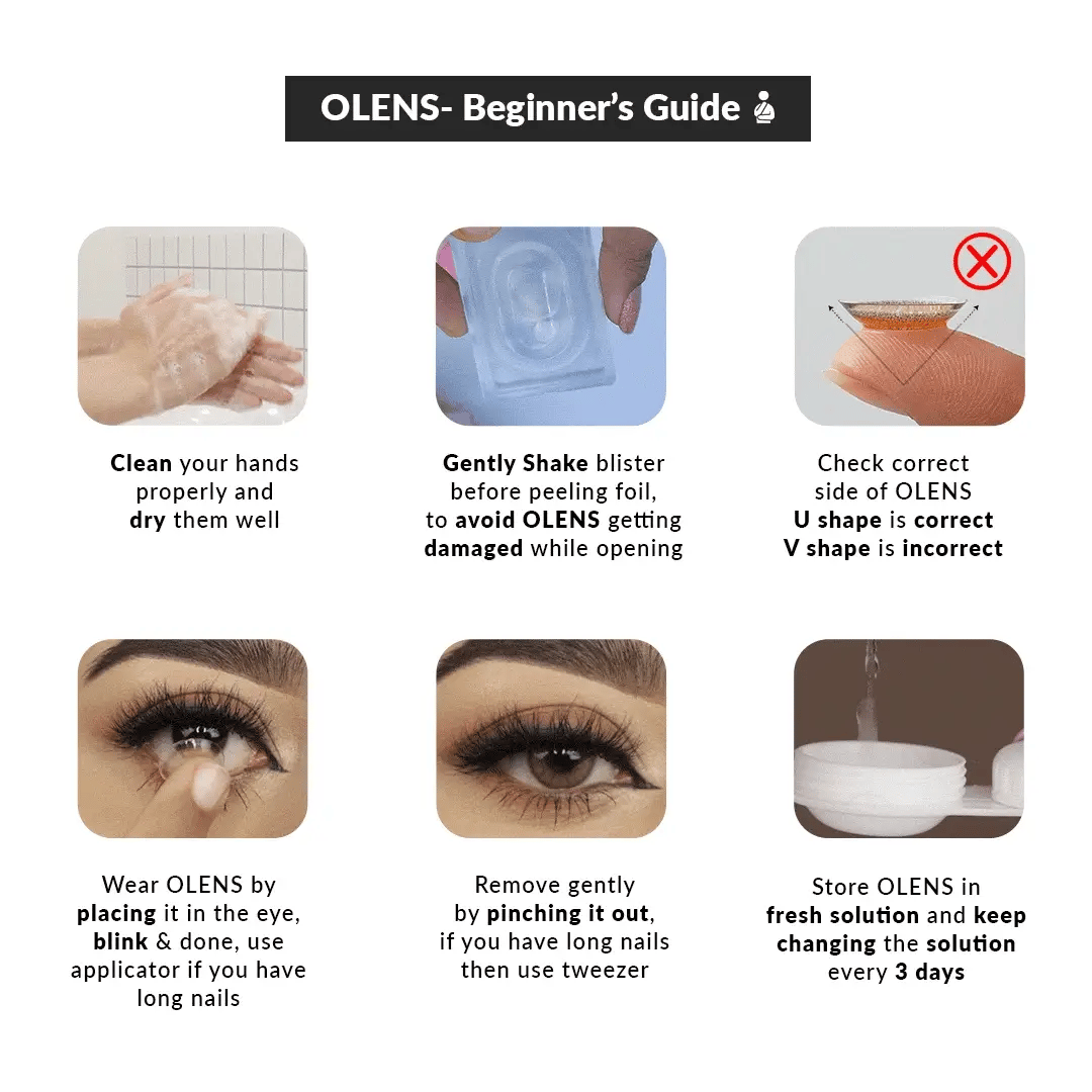 COLORED CONTACT LENSES OLENS Ending Brown ( 1 Day )
