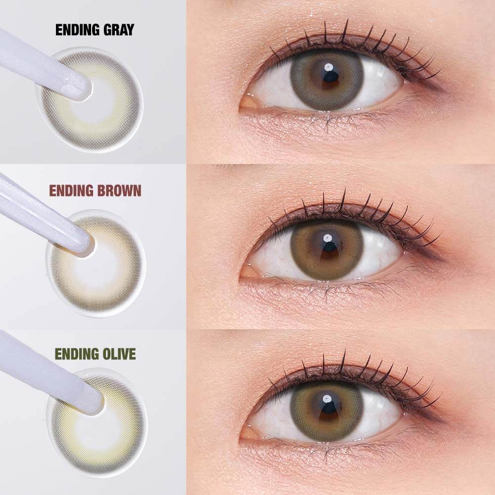 COLORED CONTACT LENSES OLENS Ending Brown ( 1 Day )
