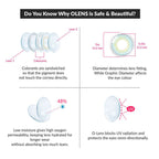 COLORED CONTACT LENSES OLENS French Shine Aqua ( 1 Day )
