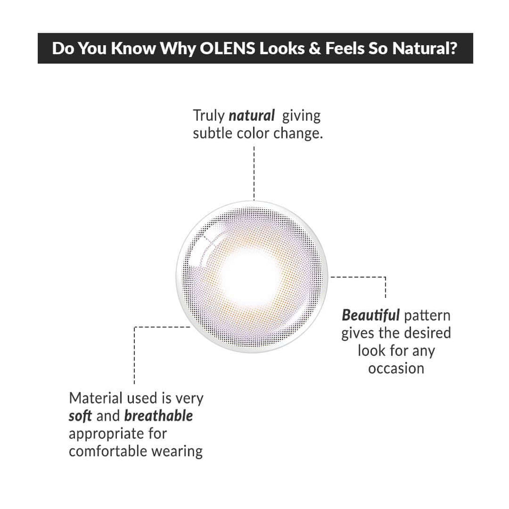 COLORED CONTACT LENSES OLENS French Shine Lavender ( 1 Day )