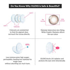 COLORED CONTACT LENSES OLENS Mood Night Brown ( 1 Day )