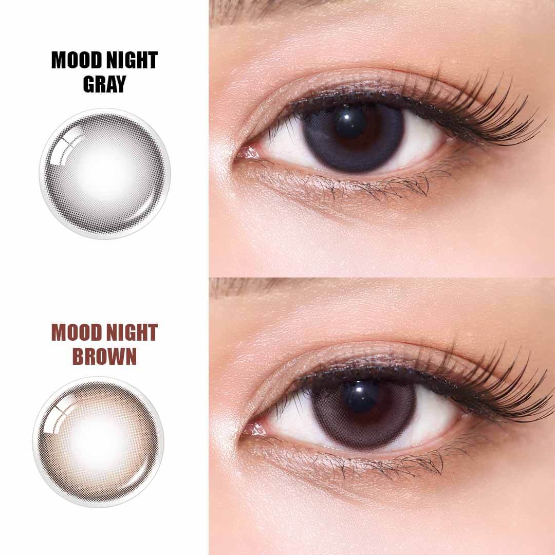 COLORED CONTACT LENSES OLENS Mood Night Grey ( 1 Day )
