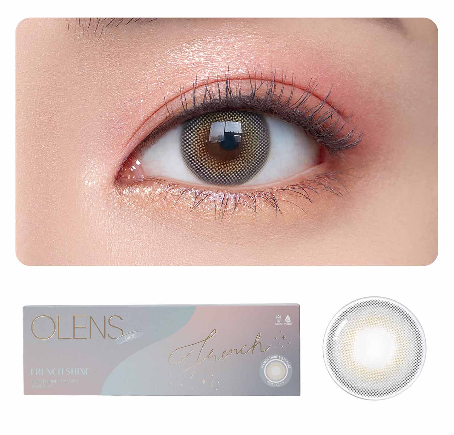 COLORED CONTACT LENSES OLENS OLENS Daily Pack 1 Pair, Plain ( 0.00 )