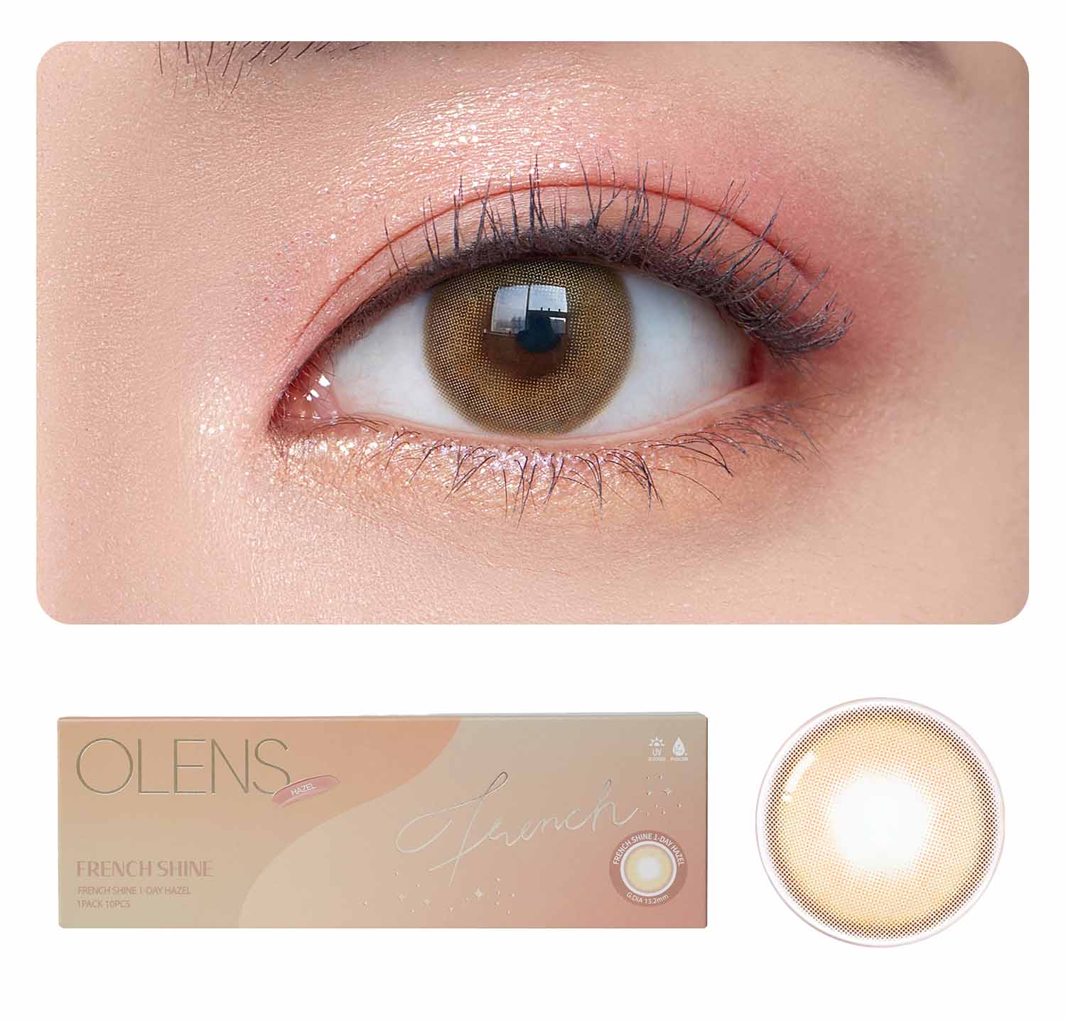 COLORED CONTACT LENSES OLENS OLENS Daily Pack 1 Pair, Plain ( 0.00 )
