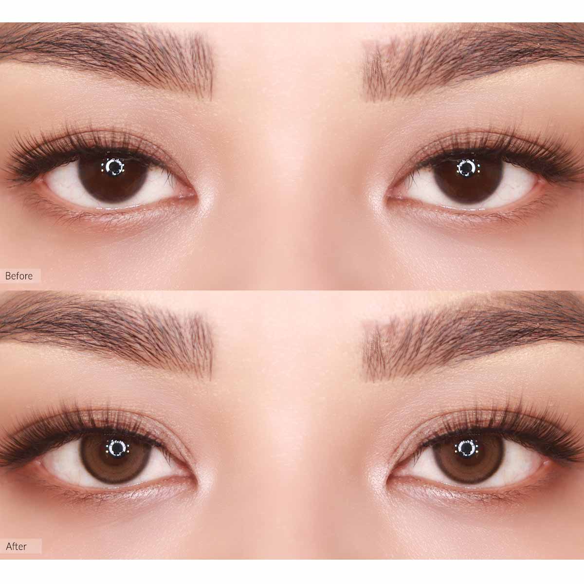 COLORED CONTACT LENSES OLENS Real Ring Brown ( 1 Day )