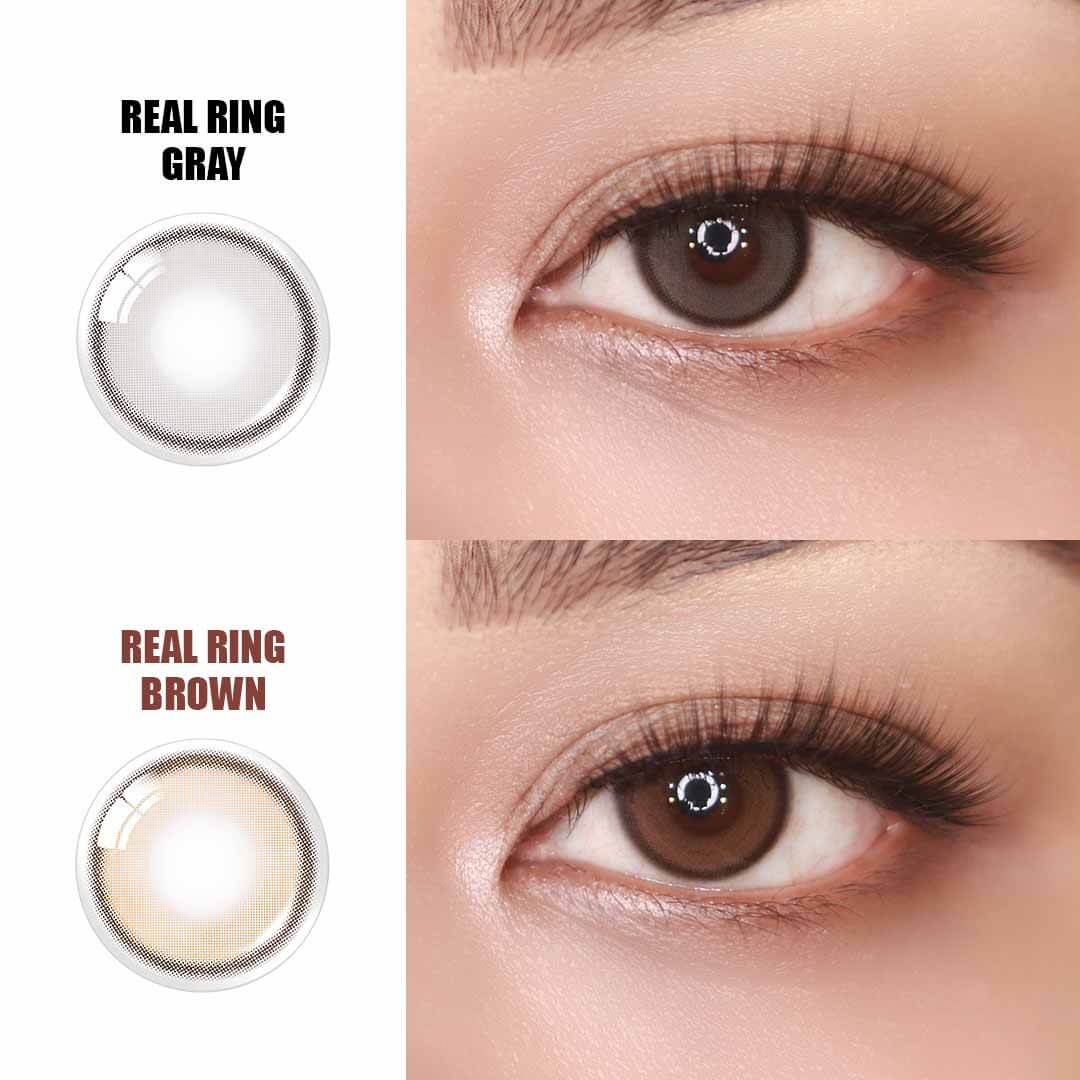 COLORED CONTACT LENSES OLENS Real Ring Brown ( 1 Day )