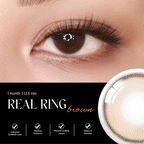 COLORED CONTACT LENSES OLENS Real Ring Brown (1 Month)