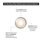 COLORED CONTACT LENSES OLENS Real Ring Brown (1 Month)