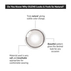 COLORED CONTACT LENSES OLENS Real Ring Gray (1 Month)