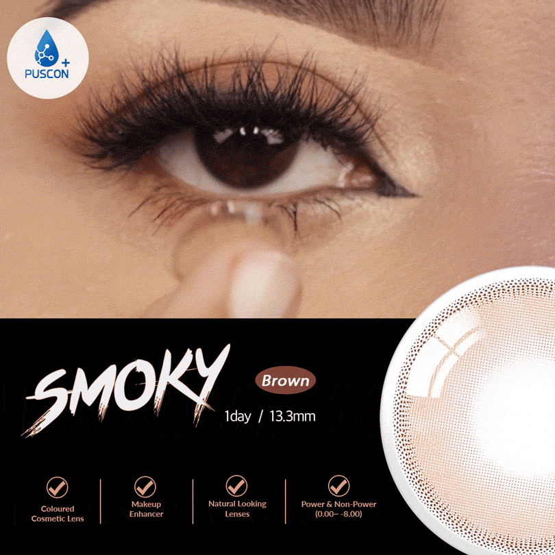 COLORED CONTACT LENSES OLENS Russian Smoky Brown ( 1 Day )