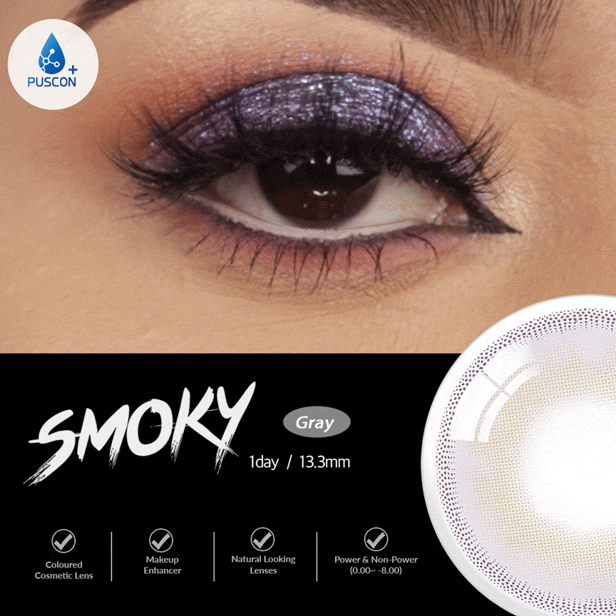 COLORED CONTACT LENSES OLENS Russian Smoky Grey ( 1 Day )