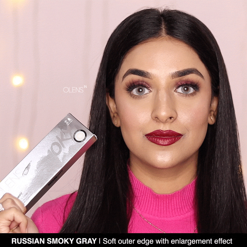 COLORED CONTACT LENSES OLENS Russian Smoky Grey ( 1 Day )