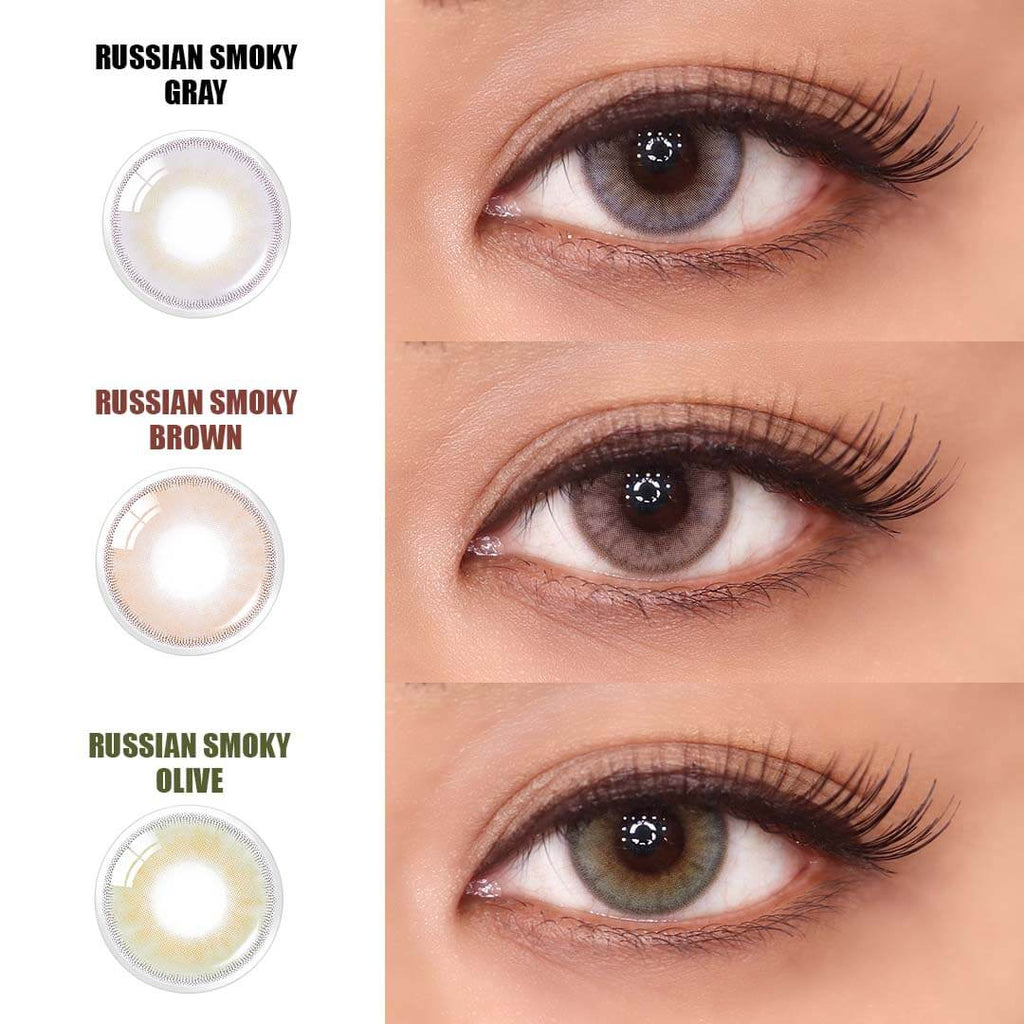 COLORED CONTACT LENSES OLENS Russian Smoky Grey ( 1 Day )