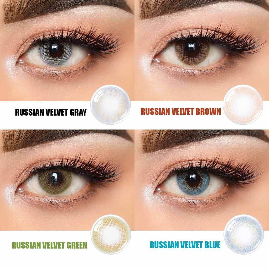 COLORED CONTACT LENSES OLENS Russian Velvet Blue ( 1 Month )