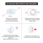 COLORED CONTACT LENSES OLENS Russian Velvet Blue ( 1 Month )