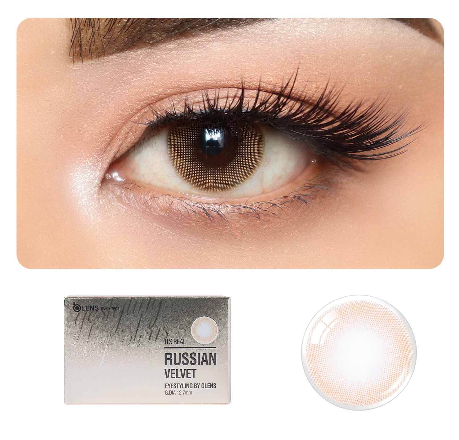 COLORED CONTACT LENSES OLENS Russian Velvet Brown ( 1 Month ) Main image