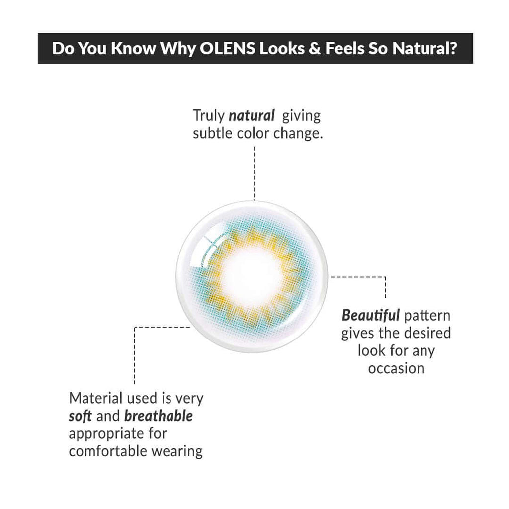 COLORED CONTACT LENSES OLENS Scandi Aqua ( 1 Month )