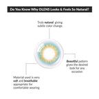 COLORED CONTACT LENSES OLENS Scandi Aqua ( 1 Month )