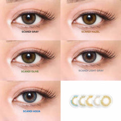 COLORED CONTACT LENSES OLENS Scandi Grey ( 1 Month )
