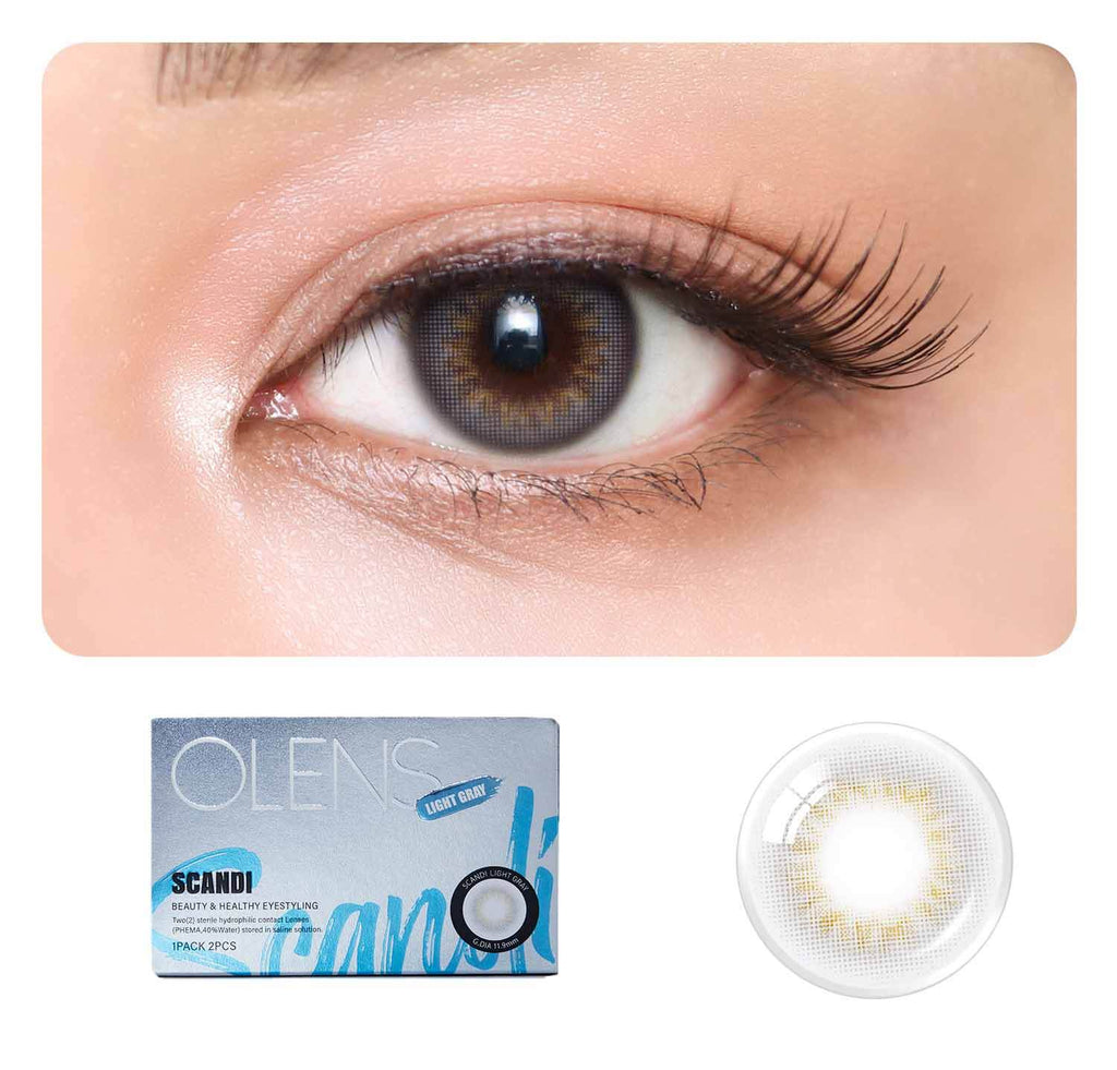 COLORED CONTACT LENSES OLENS Scandi Light Grey ( 1 Month )