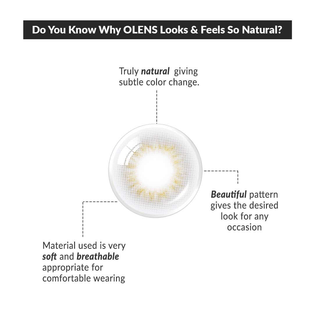 COLORED CONTACT LENSES OLENS Scandi Light Grey ( 1 Month )