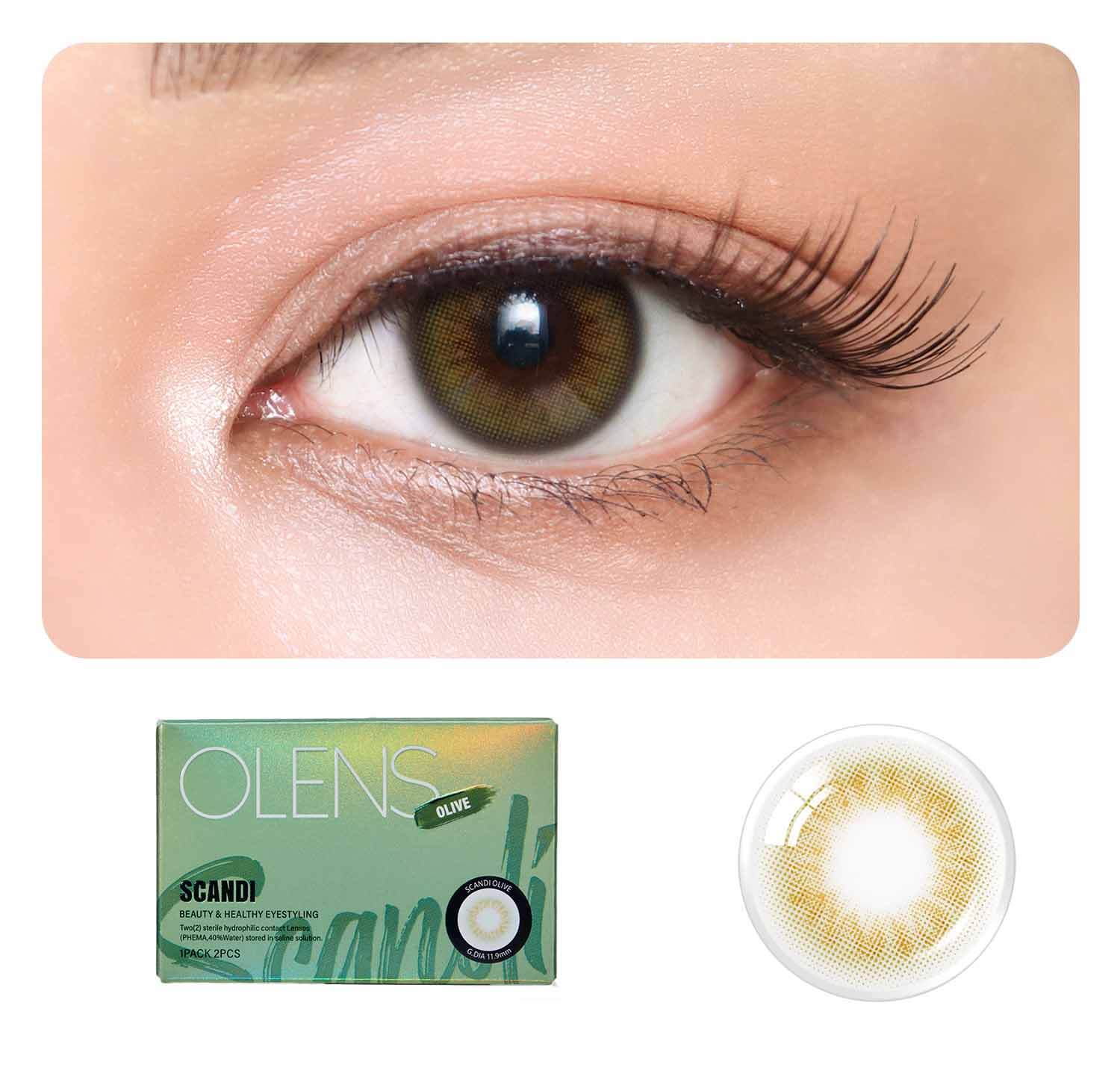COLORED CONTACT LENSES OLENS Scandi Olive ( 1 Month ) Main image