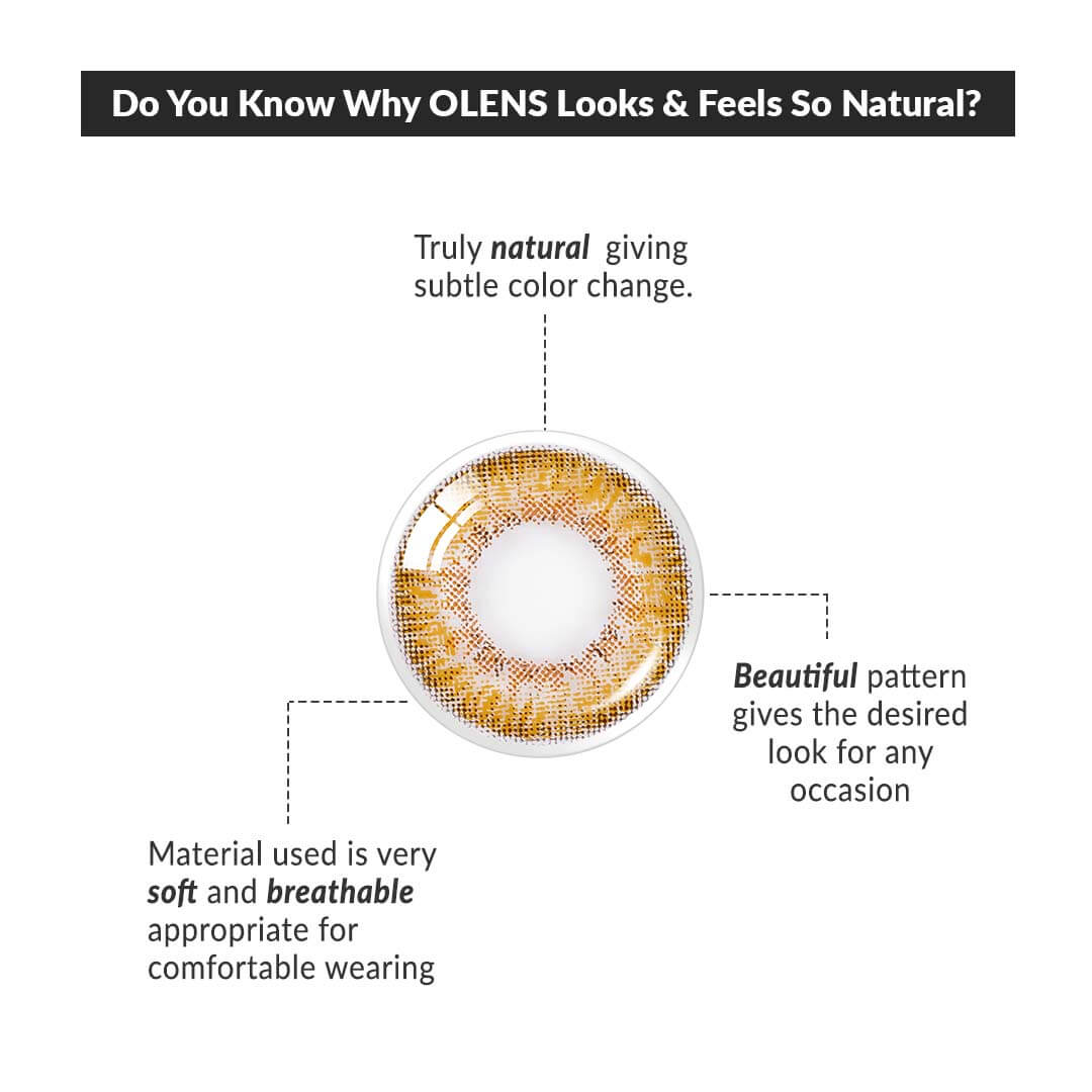 COLORED CONTACT LENSES OLENS Secriss Coral Brown ( 1 Day )