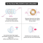 COLORED CONTACT LENSES OLENS Secriss Coral Brown ( 1 Day )