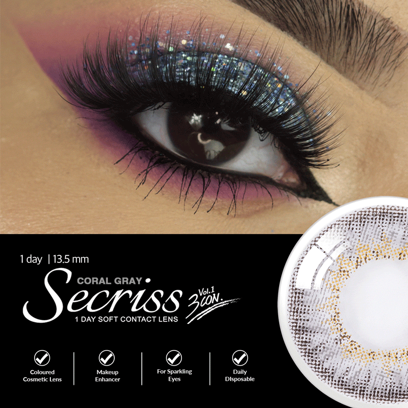 COLORED CONTACT LENSES OLENS Secriss Coral Gray ( 1 Day )
