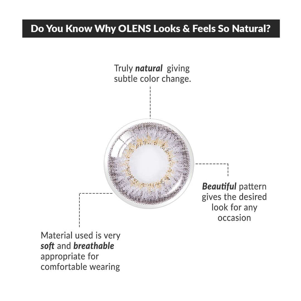 COLORED CONTACT LENSES OLENS Secriss Coral Gray ( 1 Day )