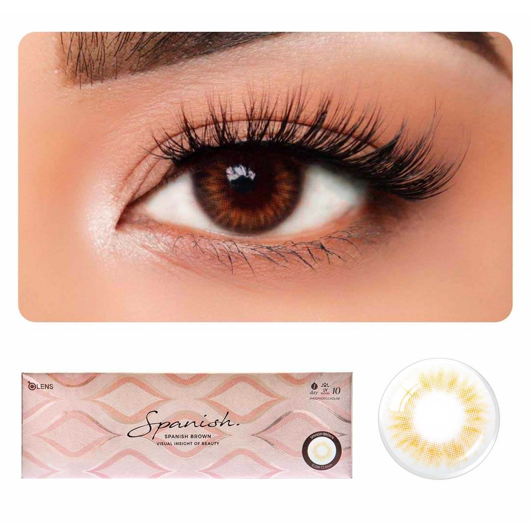 COLORED CONTACT LENSES OLENS Spanish Brown ( 1 Day )