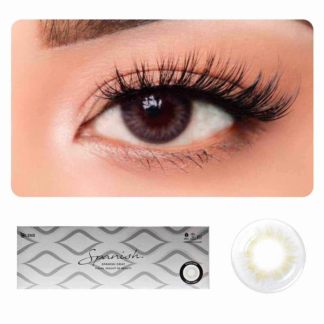 COLORED CONTACT LENSES OLENS Spanish Grey ( 1 Day )