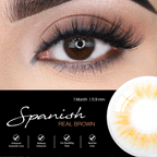 COLORED CONTACT LENSES OLENS Spanish Real Brown ( 1 Month )