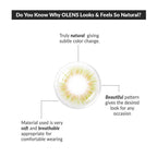 COLORED CONTACT LENSES OLENS Spanish Real Olive ( 1 Month )