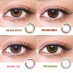 COLORED CONTACT LENSES OLENS Viviring Brown ( 1 Day )