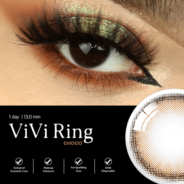 COLORED CONTACT LENSES OLENS Viviring Choco ( 1 Day )