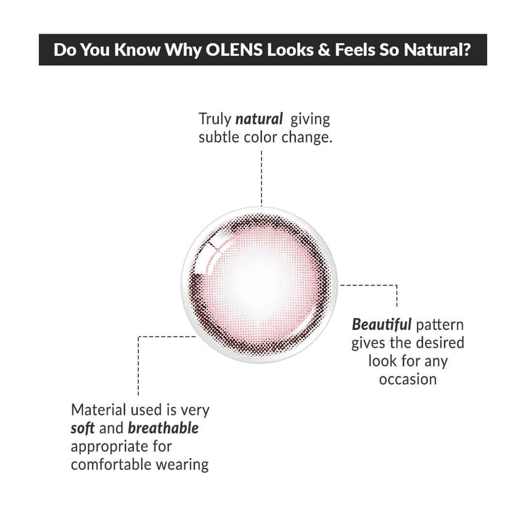 COLORED CONTACT LENSES OLENS Viviring Pink ( 1 Day )