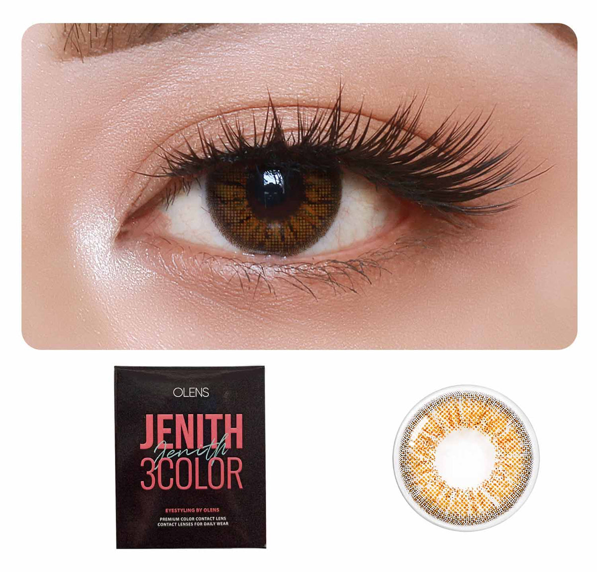 OLENS Premium Color Contact Lens | | Jenith3 Brown | Best lenses in India for longer duration | o-lens.co.in.