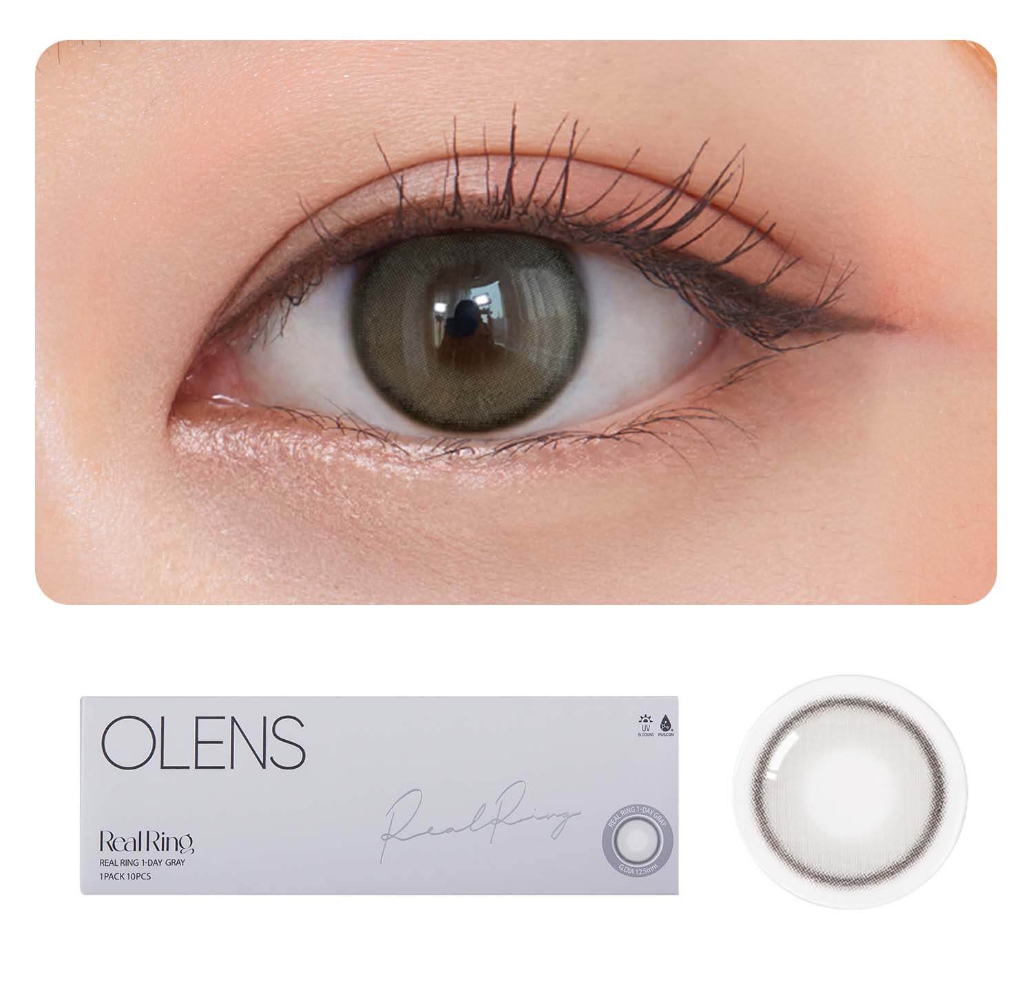 COLORED CONTACT LENSES OLENS OLENS Daily Pack 1 Pair, Plain ( 0.00 )