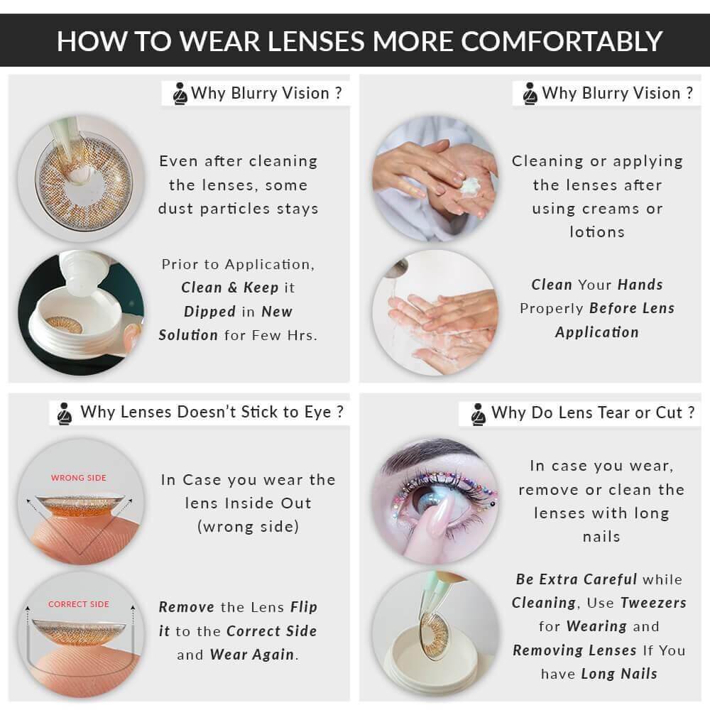 OLENS Premium Color Contact Lens | Jenith3 Sky Gray ( 6 Month ) | How to wear lenses more comfortably | o-lens.co.in.