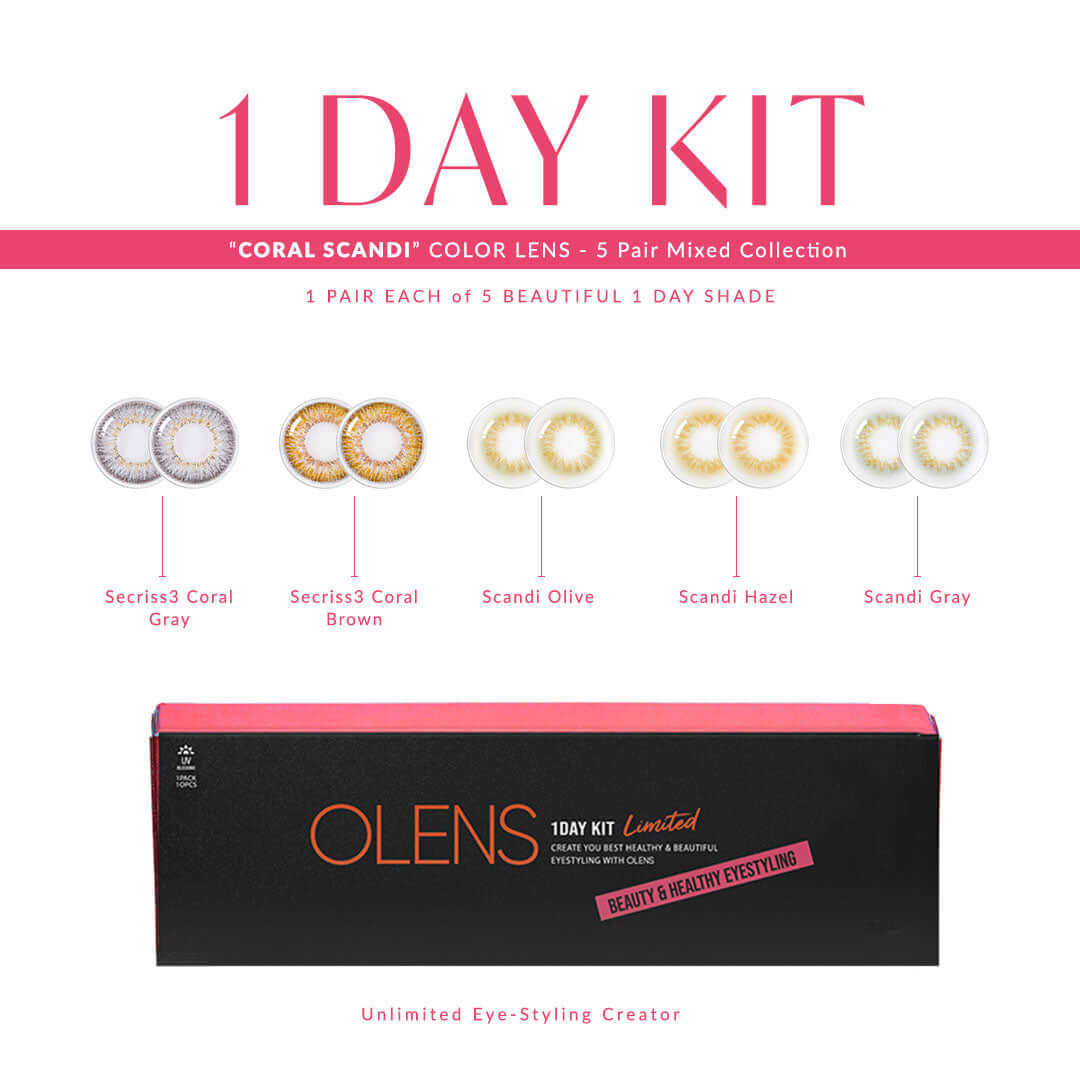 OLENS Premium Color Contact Lens Daily Disposable kit | o-lens.co.in.