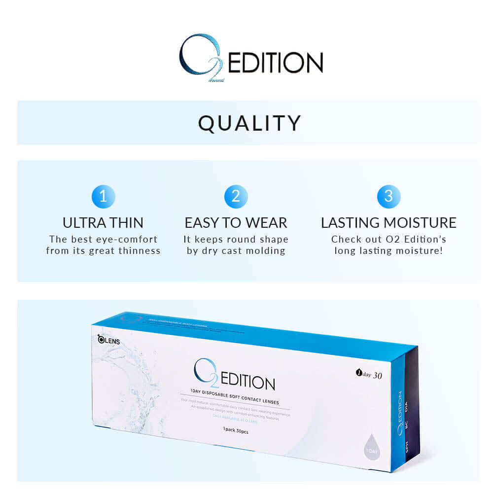 O2 Edition ( 1 Day ) 40p Clear Contact Lens | o-lens.co.in.