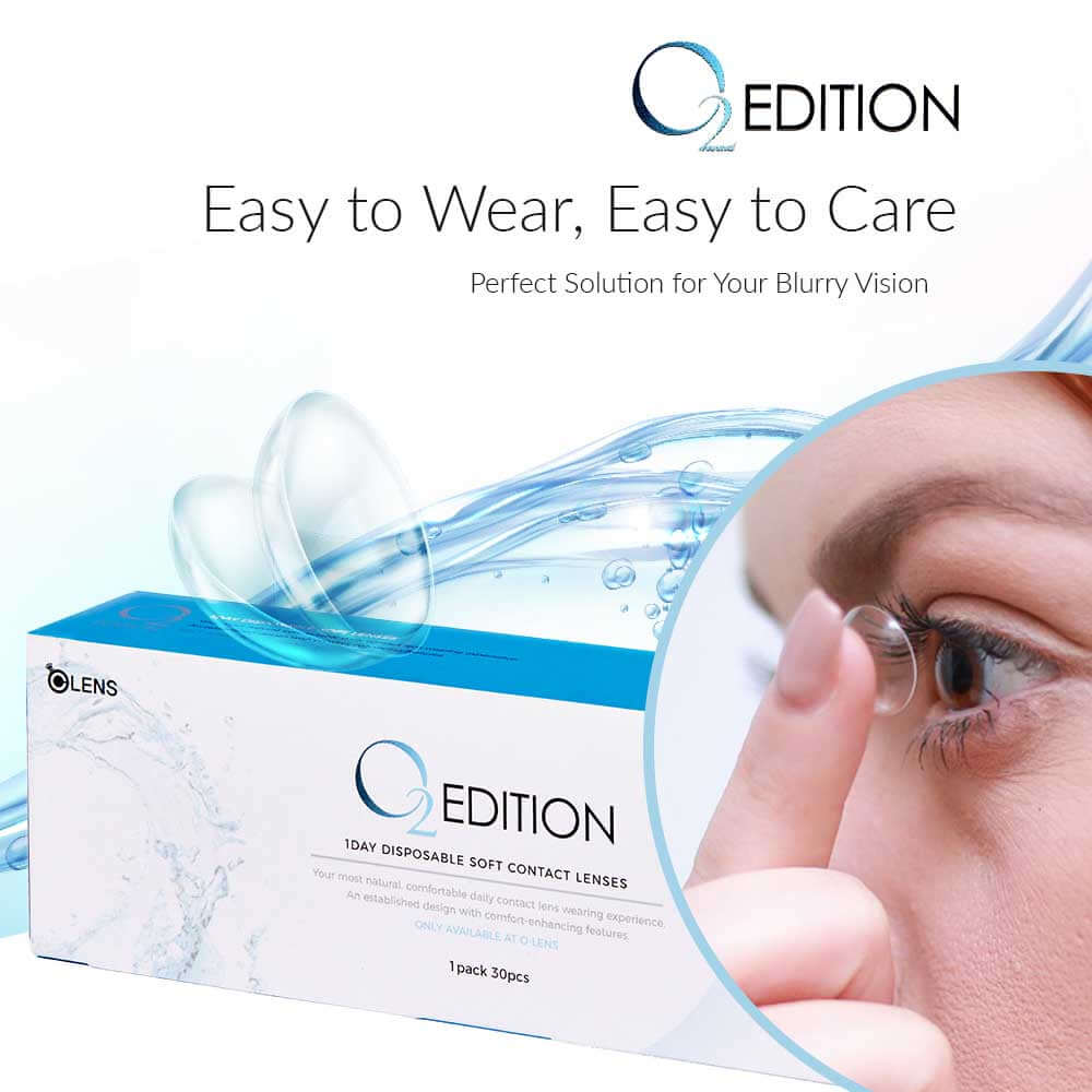 O2 Edition ( 1 Day ) 40p Clear Contact Lens | o-lens.co.in.