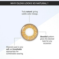 OLENS Premium Color Contact Lens | Jenith3 Brown ( 6 Month ) | buy the most comfortable lenses now at o-lens.co.in.