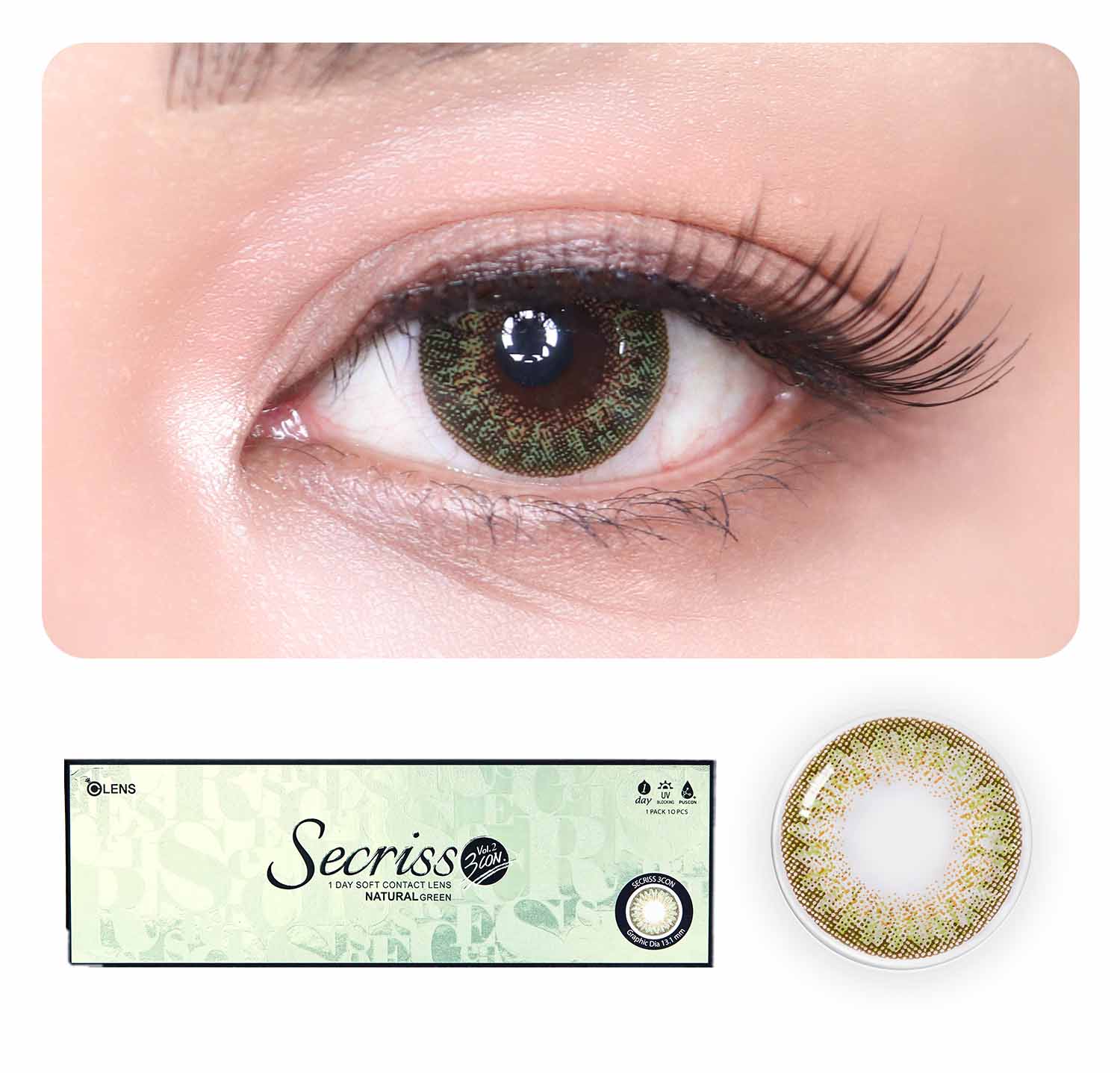  OLENS Premium Color Contact Lens | secriss lens 1 day disposable trial Pack | o-lens.co.in