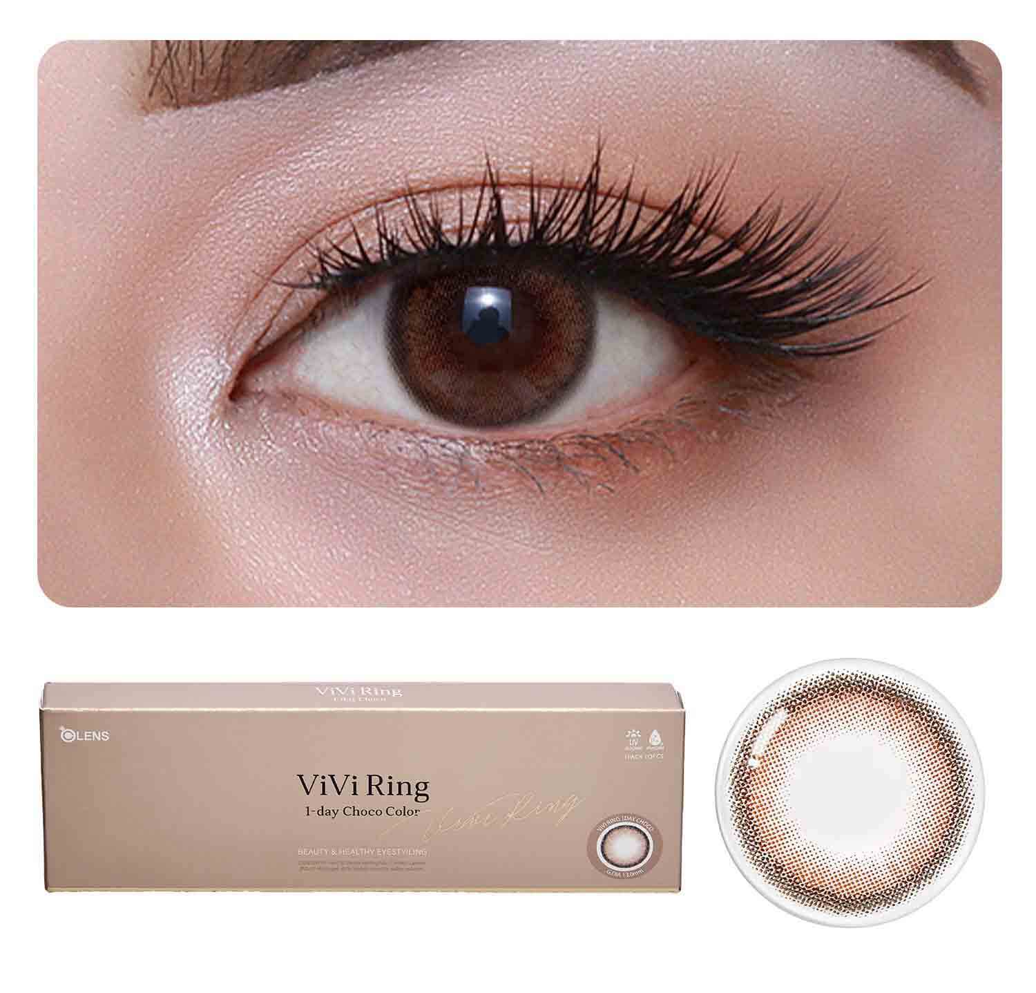 OLENS Premium Color Contact Lens | Vivi ring 1 day disposable trial Pack | Natural Looking Lens | o-lens.co.in 